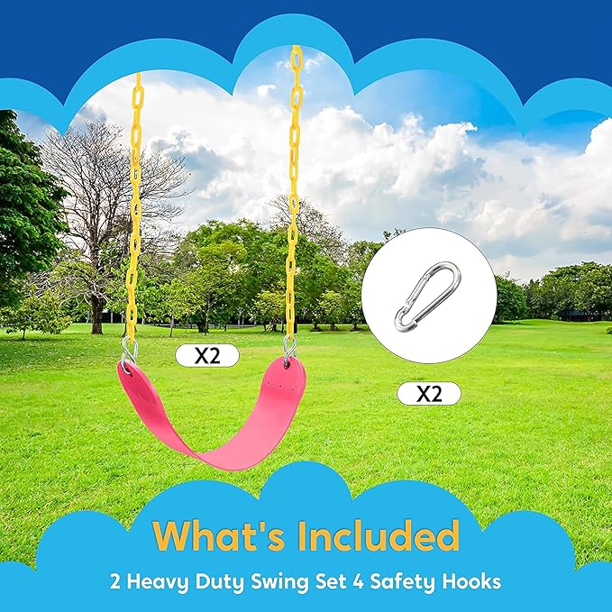 TURFEE 2 Packs Heavy Duty Swing Seat, Swing Set Accessories Replacement - Image 4
