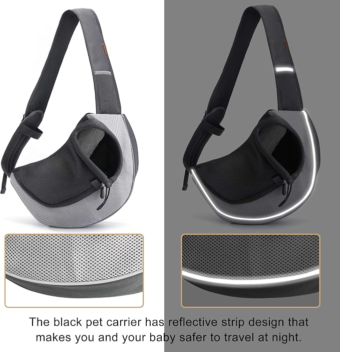 FDJASGY Pet Sling Carrier for Small Dogs Cats, Breathable Mesh Travelling Hand - Image 5