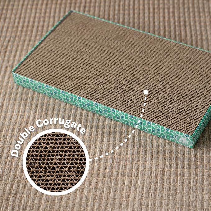 Kitty City Cat Scratcher– 2-Pack Durable Corrugated Cardboard Scratch Pads - Image 5