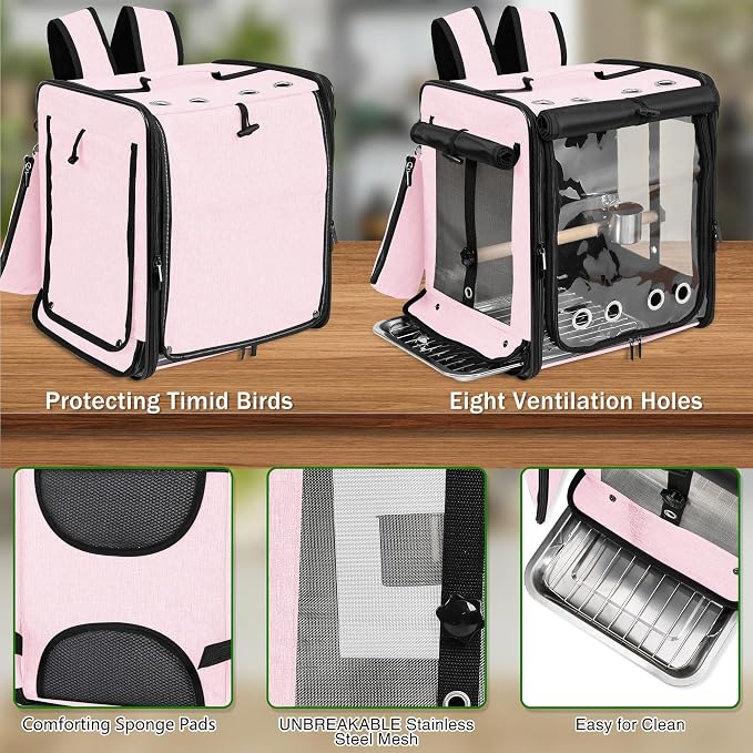 Suertree Bird Carrier with Seat Belt - Image 4