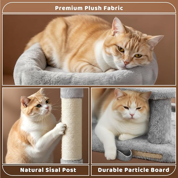 Yaheetech 46in Cat Tree Tower | Multi-Level Indoor Activity Center - Image 6