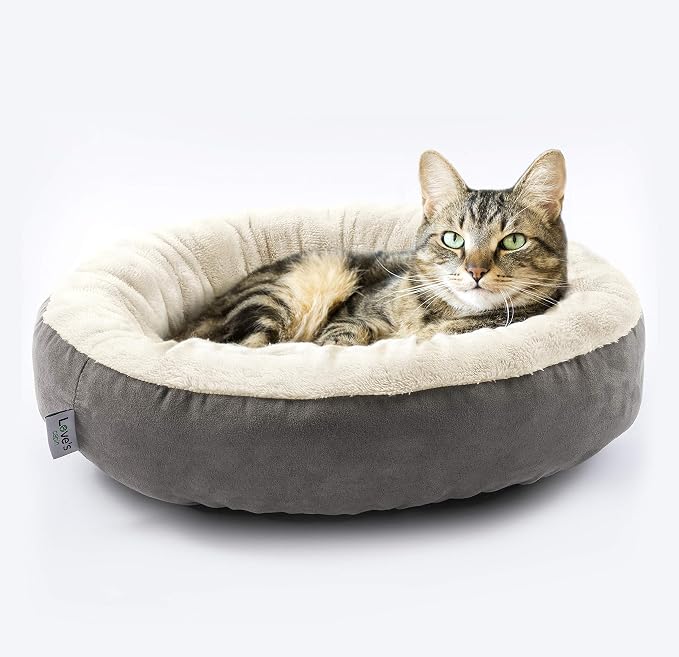 Love's cabin Round Donut Cat and Dog Cushion Bed, 20in Bed - Image 8
