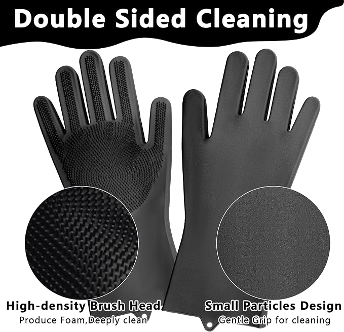 Pet Grooming Gloves—Heat Resistant Dog Washing Gloves - Image 4