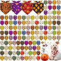 Sanwuta 120 Pcs Halloween Dog Bandanas Bulk Skeletons Pumpkin Bat Skull Ghost by Sanwuta