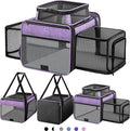 Top and 2 Sides Expandable Cat Carrier 18x11x11, TSA Airline Approved Dog by SHARLOVY