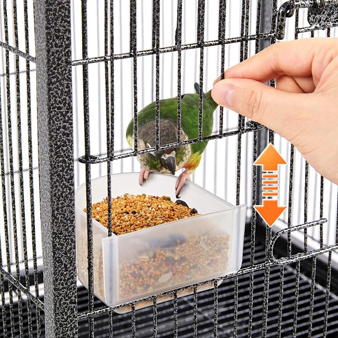 Yaheetech 40 Inch Wrought Iron Bird Cage Open-Top Parrot Cage - Image 6
