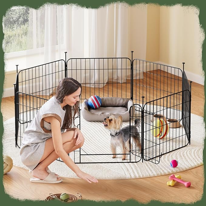 Yaheetech Expandable Dog Playpen, 8 Panel 20 inch Puppy Playpen - Image 3