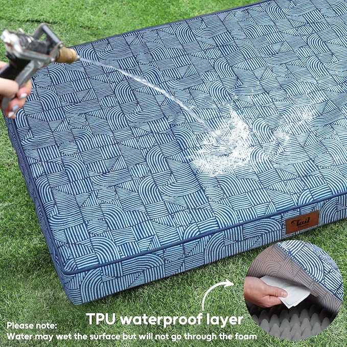 Outdoor Orthopedic Dog Bed for Extra Large Dogs, XL Waterproof Flat Pet Bed - Image 2