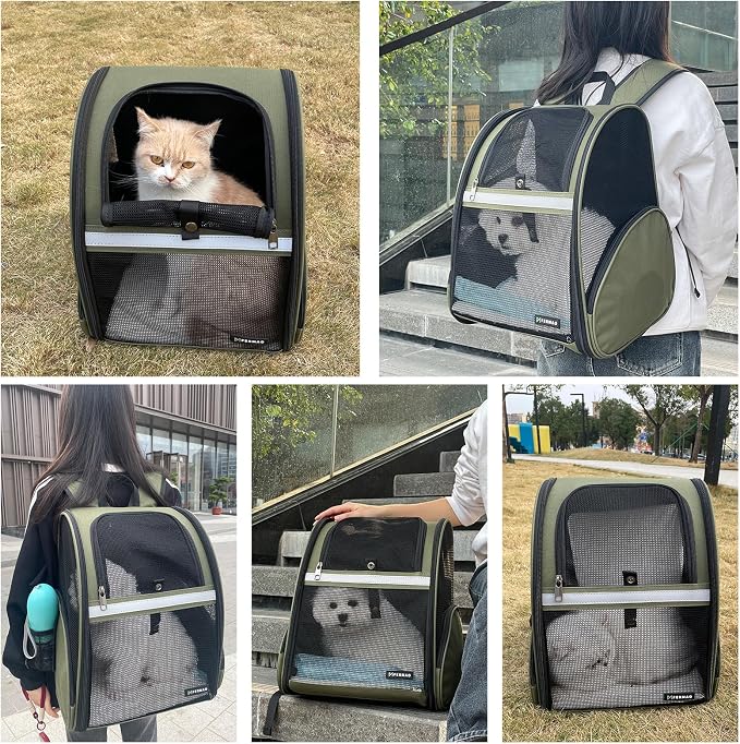 Cat Backpack Carrier for Small Dogs and Medium cat Puppy Kitten Bunny Pet - Image 3