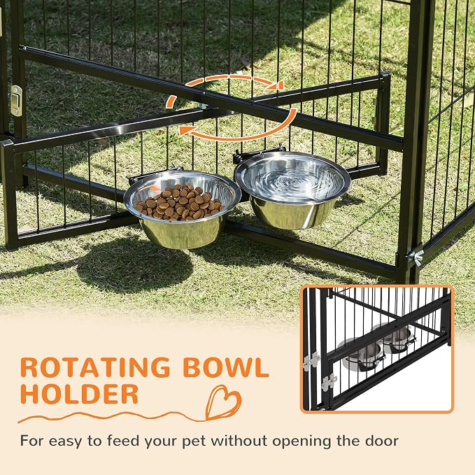 PawHut Outside Dog Kennel, 4.6' x 4.6' x 5' Puppy Play Pen - Image 5