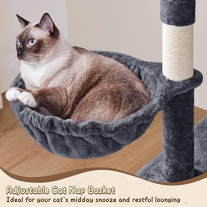 Yaheetech 63.5in Multi-Level Cat Tree Tower Condo - Image 5