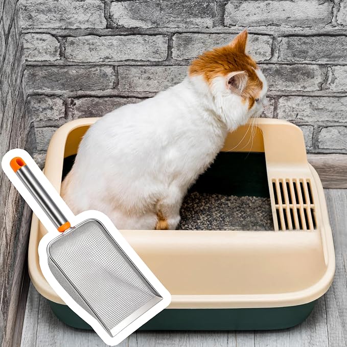 Cat Litter Scoop Stainless Steel Mesh Scooper - Image 2