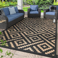 GENIMO Outdoor Rugs 8x10 Waterproof, Reversible Mats, Area Plastic Straw Rug by GENIMO