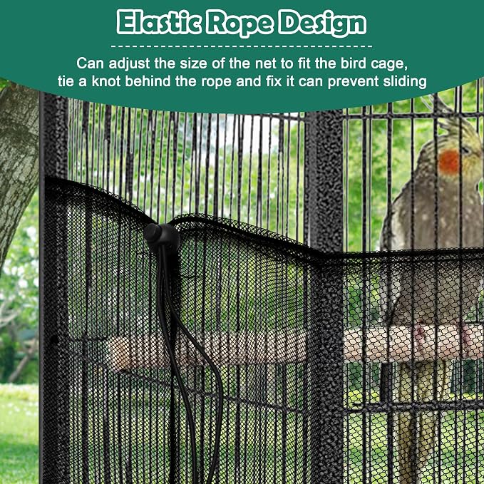 2 Pack Bird Cage Seed Catcher Guard, Bird Cage Cover, Heavy Duty Adjustable - Image 6