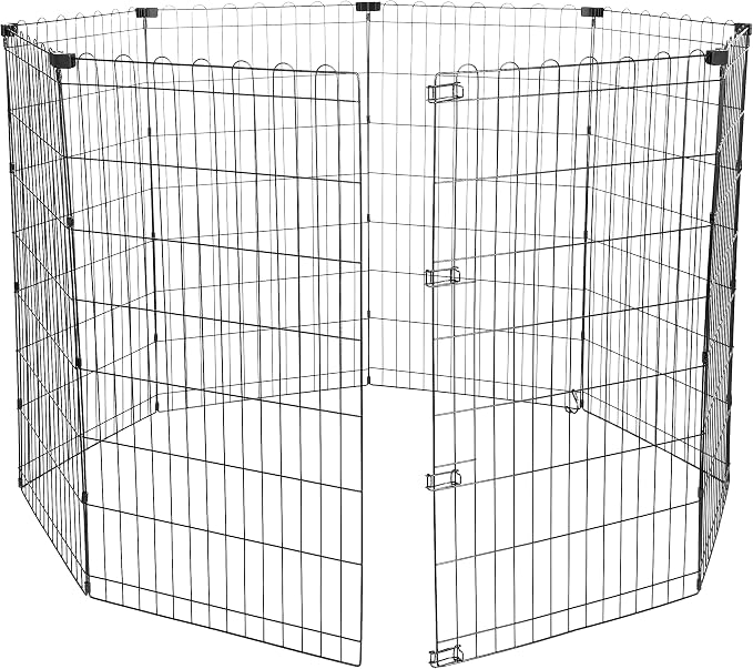 Amazon Basics Foldable Octagonal Metal Exercise Dog Playpen by AmazonBasics