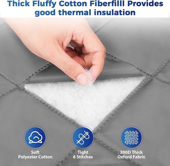 Cotton Thermal Door Screen Draft Stopper Cover Made of Oxford and Cotton Fill - Image 5