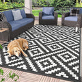 GENIMO Outdoor Rugs 8x10 Waterproof, Reversible Mats, Area Plastic Straw Rug by GENIMO