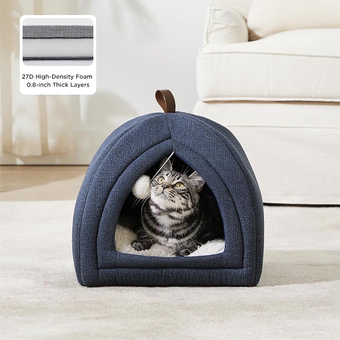 Bedsure Cat Beds for Indoor Cats - 2 in 1 Cat Cave House Tent for Kittens and - Image 2
