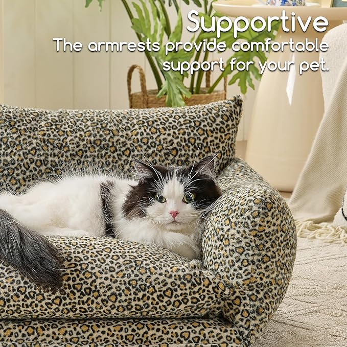 Hollypet Cat Bed Fluffy Plush Mutifuctional Double-Layer Soft Pet Couch - Image 4