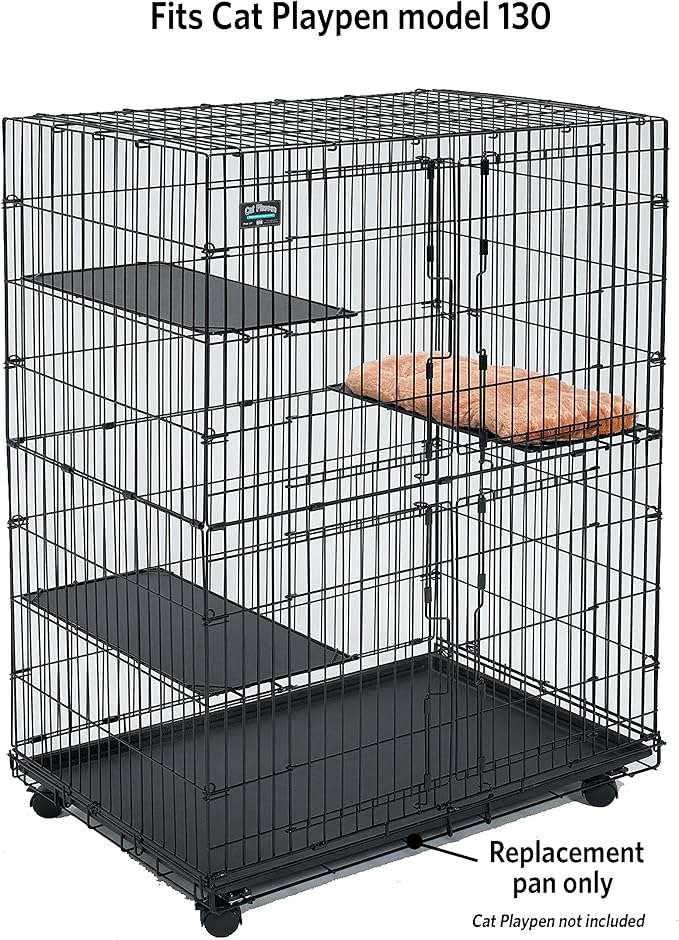 MidWest Homes for Pets 142PAN Replacement Pan for Midwest Cat Cage, 34.5 x 22.5 - Image 3