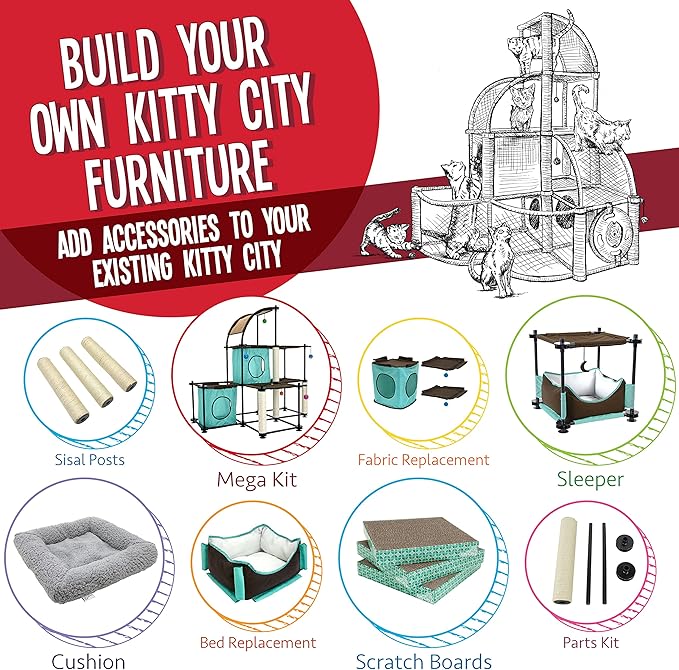 Kitty City Claw Indoor and Outdoor Mega Kit Cat Furniture, Cat Sleeper - Image 2