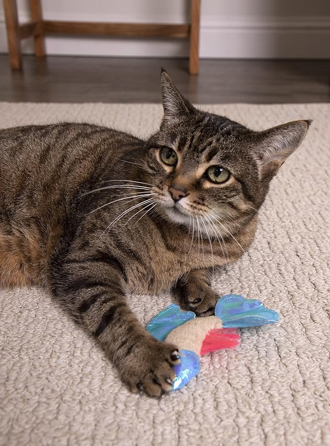 Petlinks Batty Beta Fish Crinkle Catnip Cat Toy - Image 5