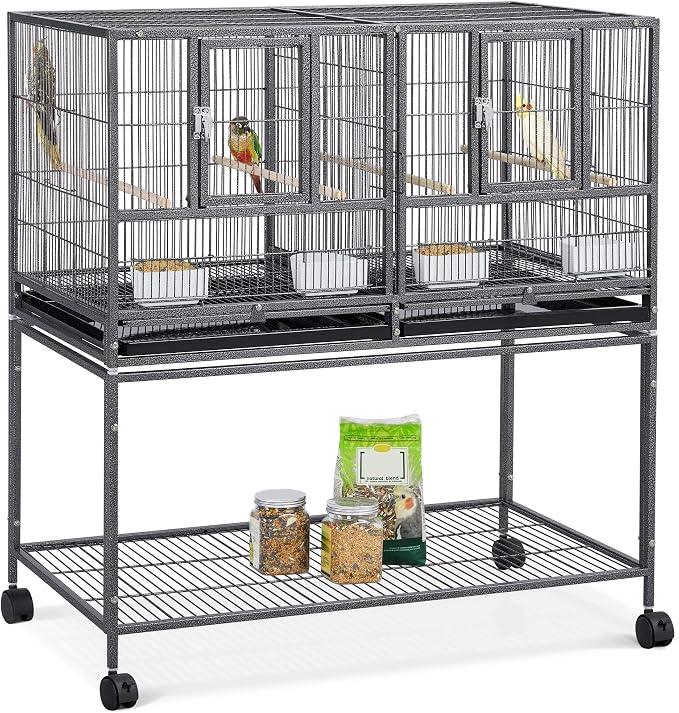Yaheetech 41.5" Stackable Divided Breeder Breeding Parakeet Bird Cage by Yaheetech