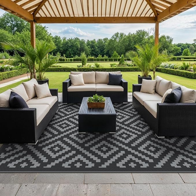 GENIMO Outdoor Rug for Patio Clearance, Reversible Plastic Camping Rugs - Image 7