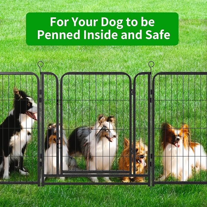 Dog Playpen Outdoor Extra Wide 16 Piece Panels Heavy Duty Dog Fence 32" Height - Image 8