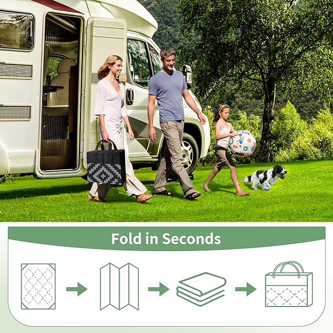 GENIMO Outdoor Rug for Patio Clearance, Reversible Plastic Camping Rugs - Image 6