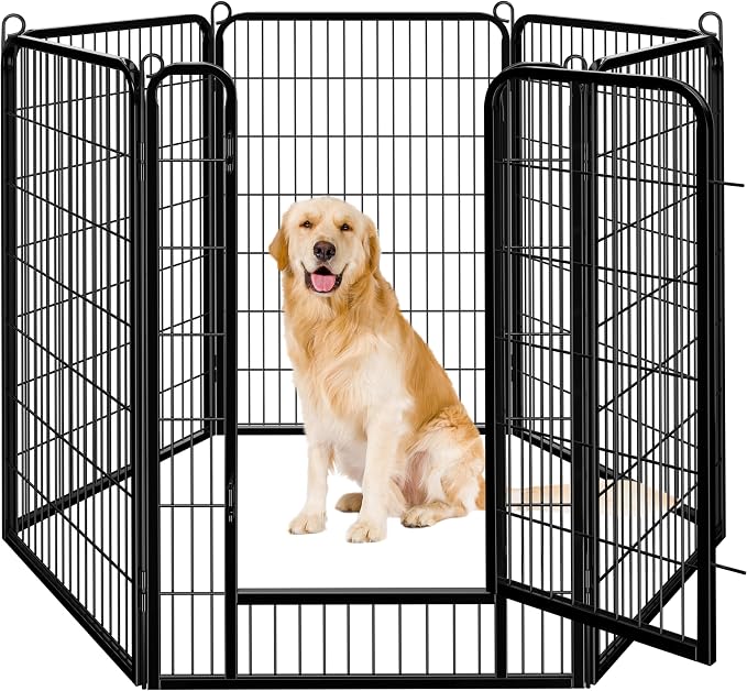 Yaheetech Dog Playpen Outdoor, 47 inch 6 Panels Dog Pen Indoor Heavy Duty Puppy by Yaheetech