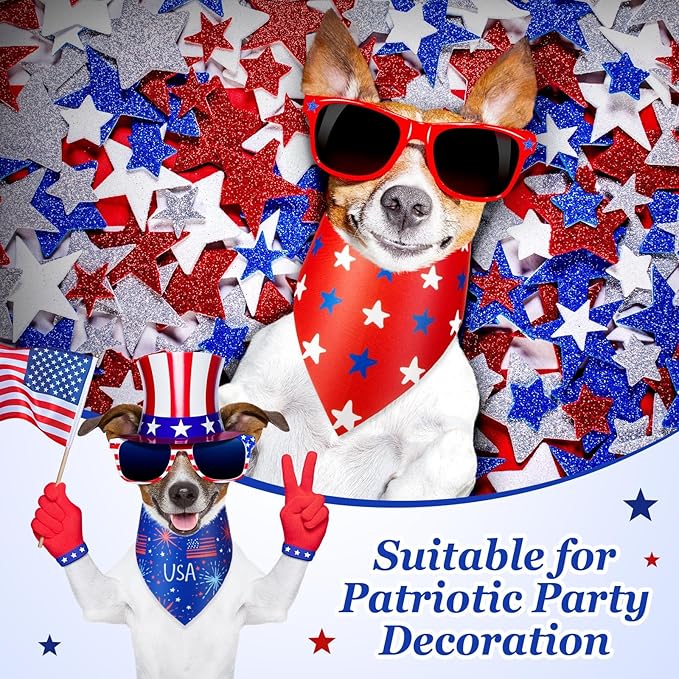 200 Pcs Patriotic Dog Bandanas Bulk Veterans Day Bandanas - Image 2