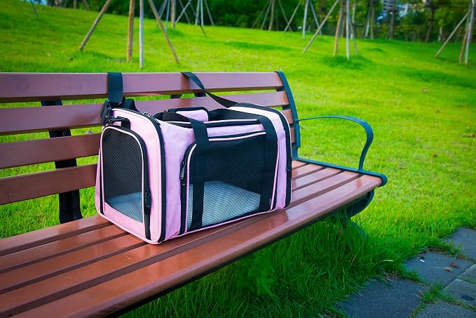 Soft Sided Carrier for Small Medium Cats Dogs, TSA Airline Approved Collapsible - Image 9