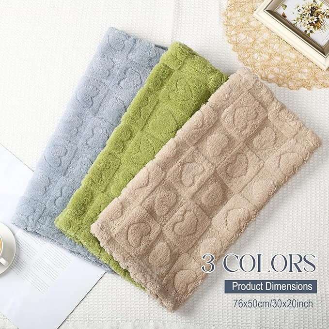 Tegeme 3 Pcs Small Dog Blanket 280 GSM Washable Pet Bed Cover Soft Fluffy Puppy - Image 4