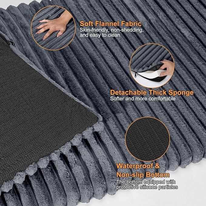 FURTIME Backseat Pet Bed Mat, Non-Slip Dog Bed - Image 3