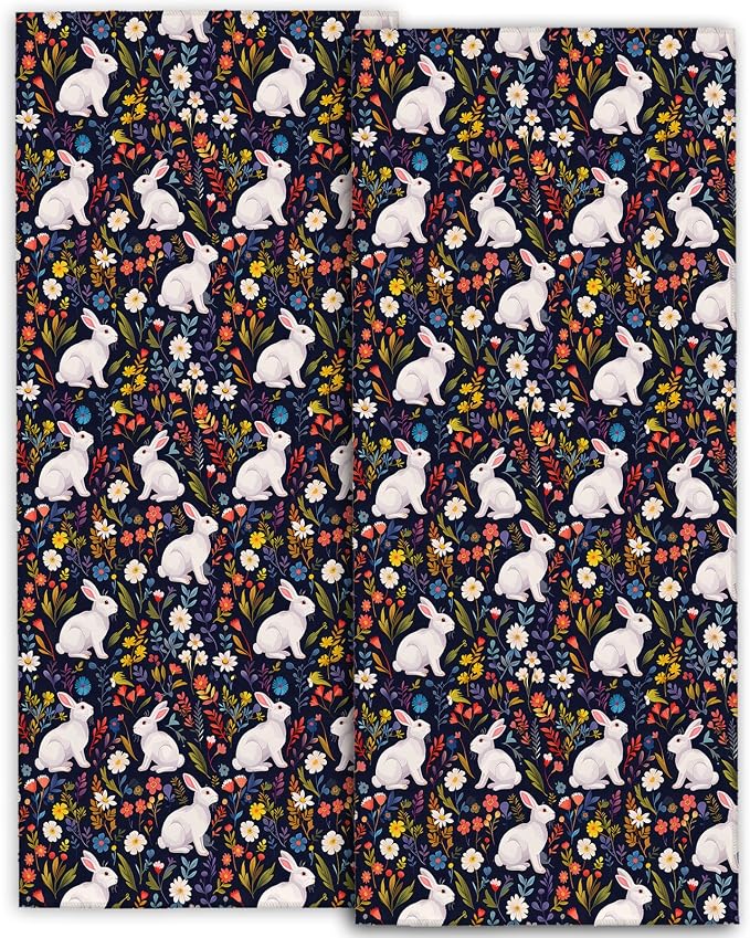 Cute Rabbit Hand Towels by amepay