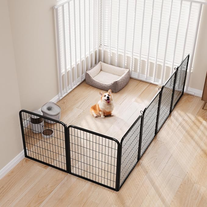 Yaheetech Dog Playpen Outdoor, 32 inch 4 Panels Dog Pen Indoor Heavy Duty Puppy - Image 3