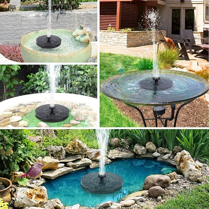Mademax Solar Bird Bath Fountains Pump, Upgrade 1.4W Solar Fountain - Image 7