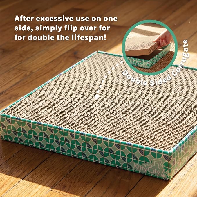 Kitty City Cat Scratcher Refill – 3-Pack Durable Corrugated Cardboard Scratch - Image 6