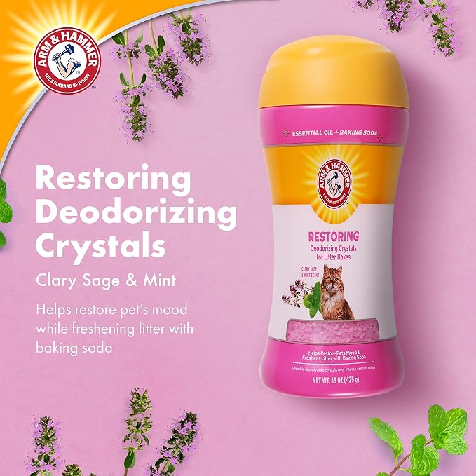 Arm & Hammer Restoring Cat Litter Box Deodorizing Crystals, Litter Deodorizer - Image 3