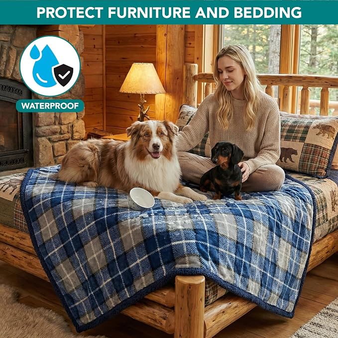 PetAmi Waterproof Dog Blanket for Medium Large XL Dog Puppy Cat Throw for Couch - Image 2