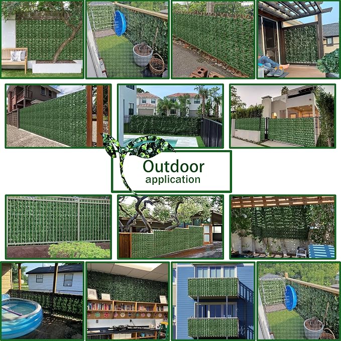 Artificial Ivy Privacy Fence Wall Screen, 60X120 in UV-Anti Faux Greenery - Image 5