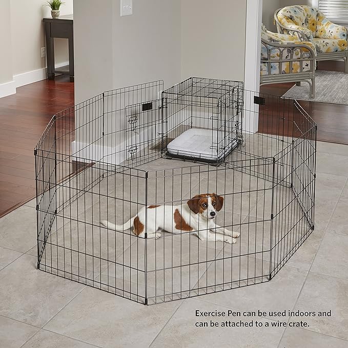 MidWest Homes for Pets Folding Metal Dog Exercise Pen, Indoor/Outdoor Playpen - Image 8