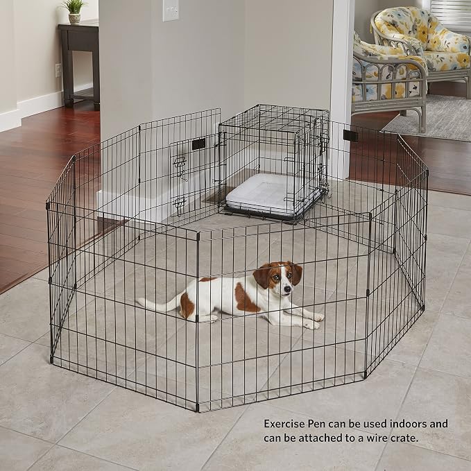 MidWest Homes for Pets Folding Metal Dog Exercise Pen, Indoor/Outdoor Playpen - Image 4
