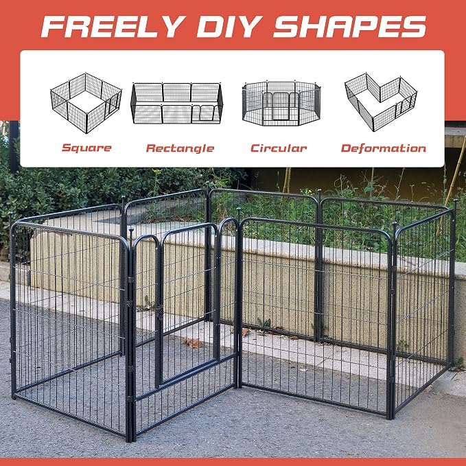 Dog Playpen, 32/40/45 Inch Height in Heavy Duty, Folding Indoor Outdoor - Image 5