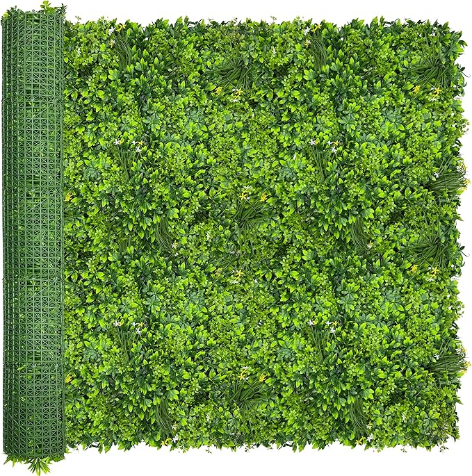 Artificial Plant Wall Roll: 72 X144 in UV-Anti Ivy Privacy Fence Screen Faux by ODTORYHOME