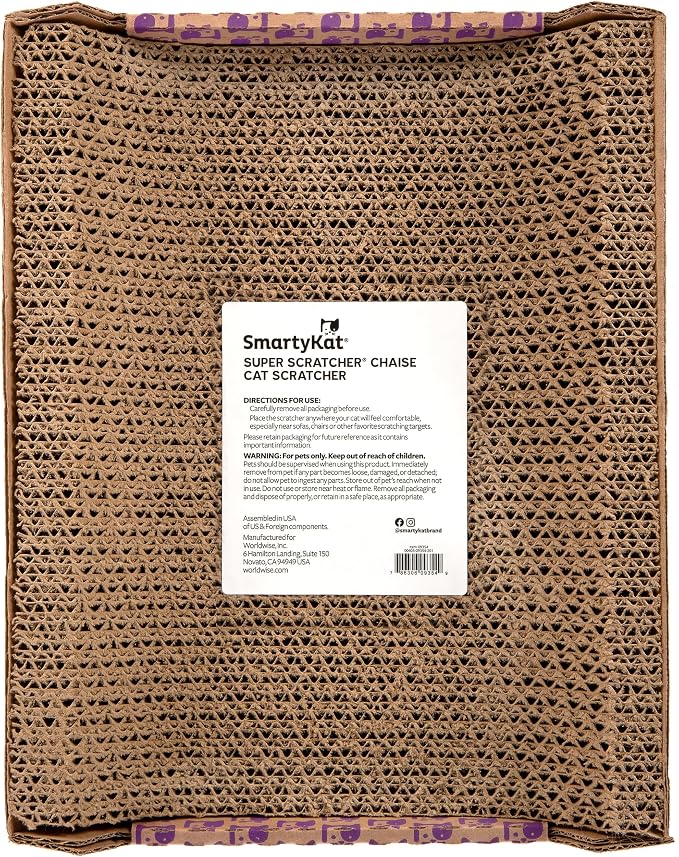 SmartyKat Super Scratcher Chaise Corrugated Cat Scratcher, Catnip Infusion - Image 4