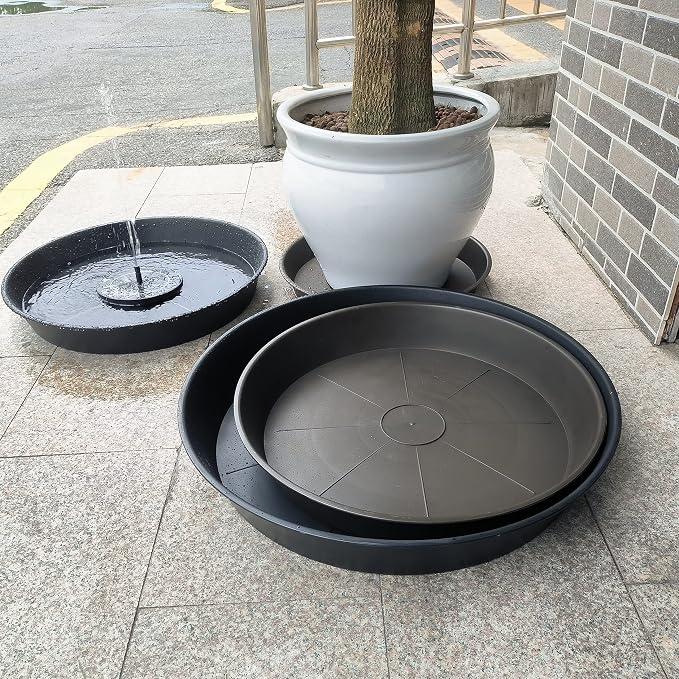 4 Pack of 16 17 inch Plant Saucer, 2.3" Depth, Heavy Duty Deep Plant Trays - Image 6