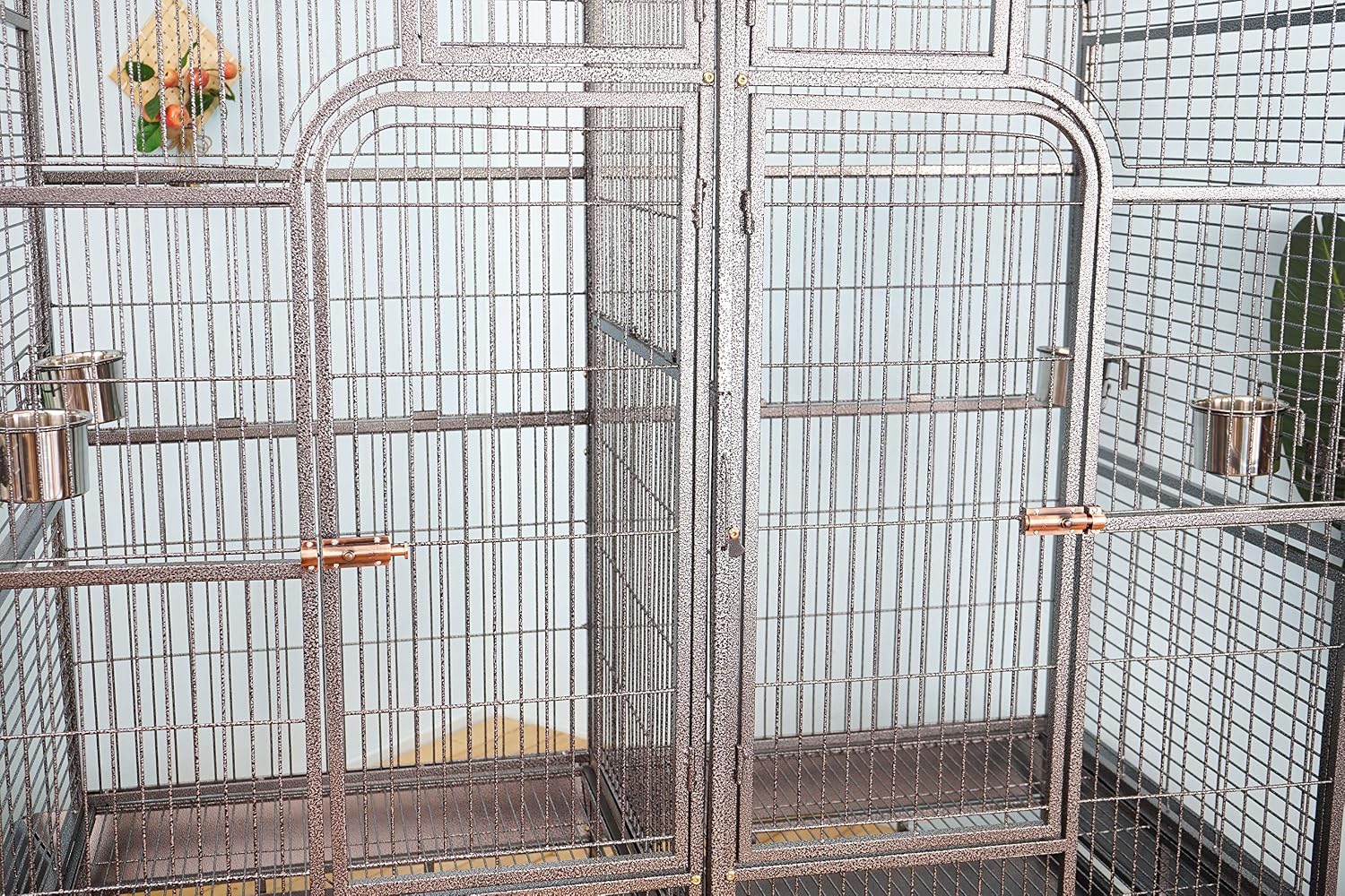 Double Bird Cage with Center Divider, W64xD32xH73 - GlobalHabitat Supply