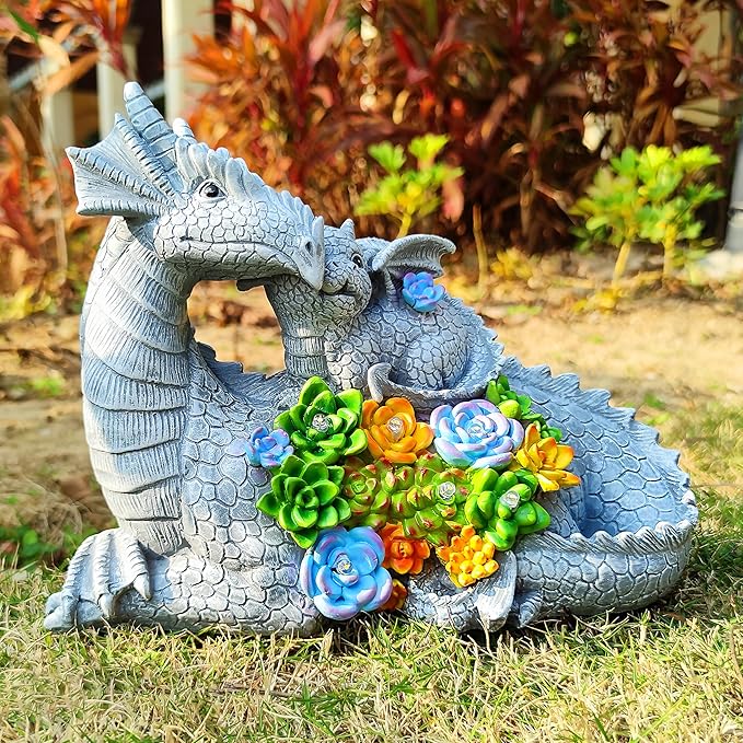 Dragon Solar Garden Statues Outdoor Decoration - Image 3